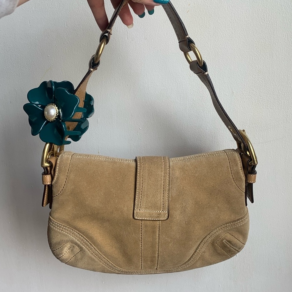 Coach Tan Suede Mini Soho Shoulder Bag - Picture 3 of 16